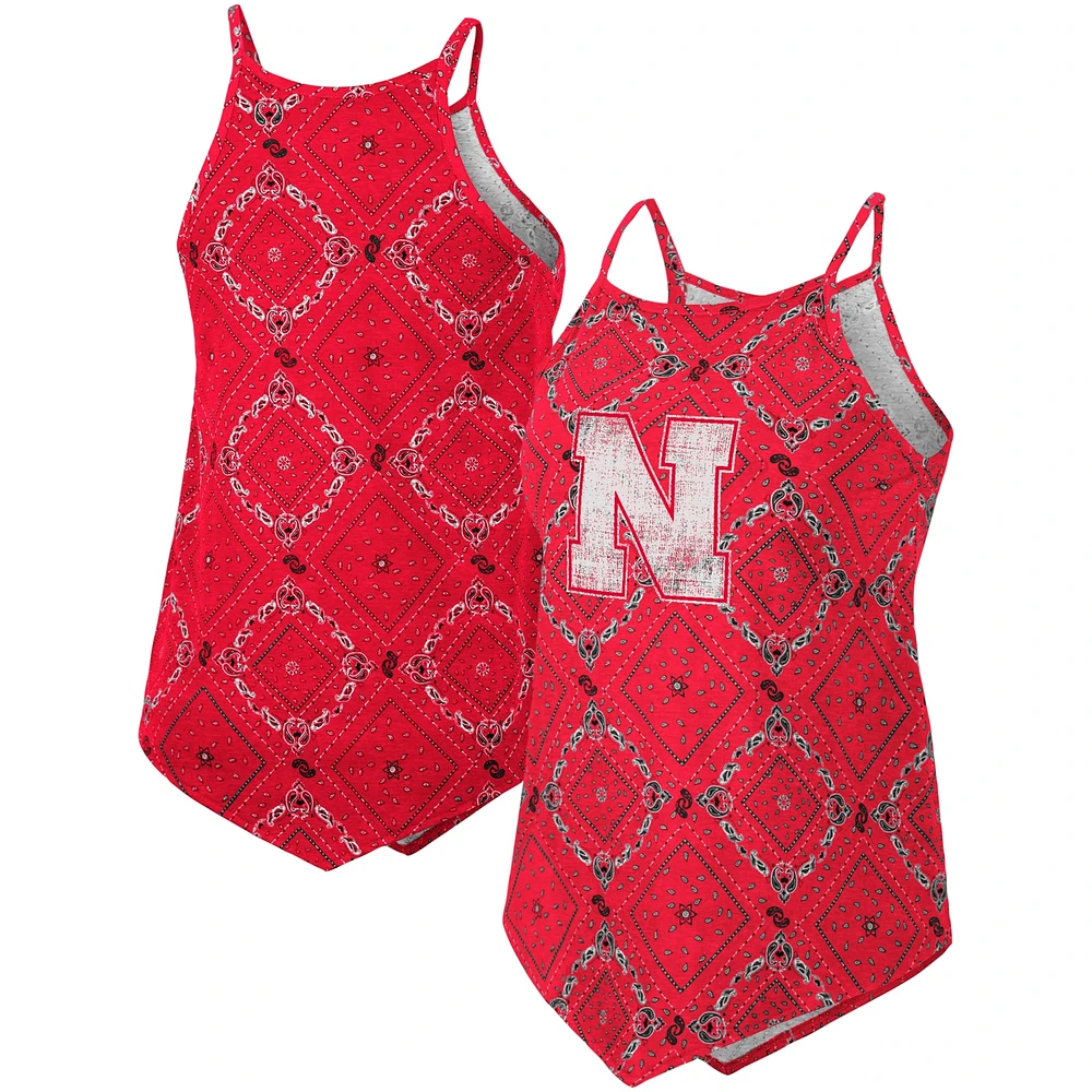 Colosseum x Wrangler Scarlet Nebraska Huskers Bandana Débardeur Femme