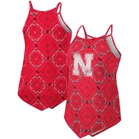 Women's Colosseum x Wrangler Scarlet Nebraska Huskers Bandana Tank Top