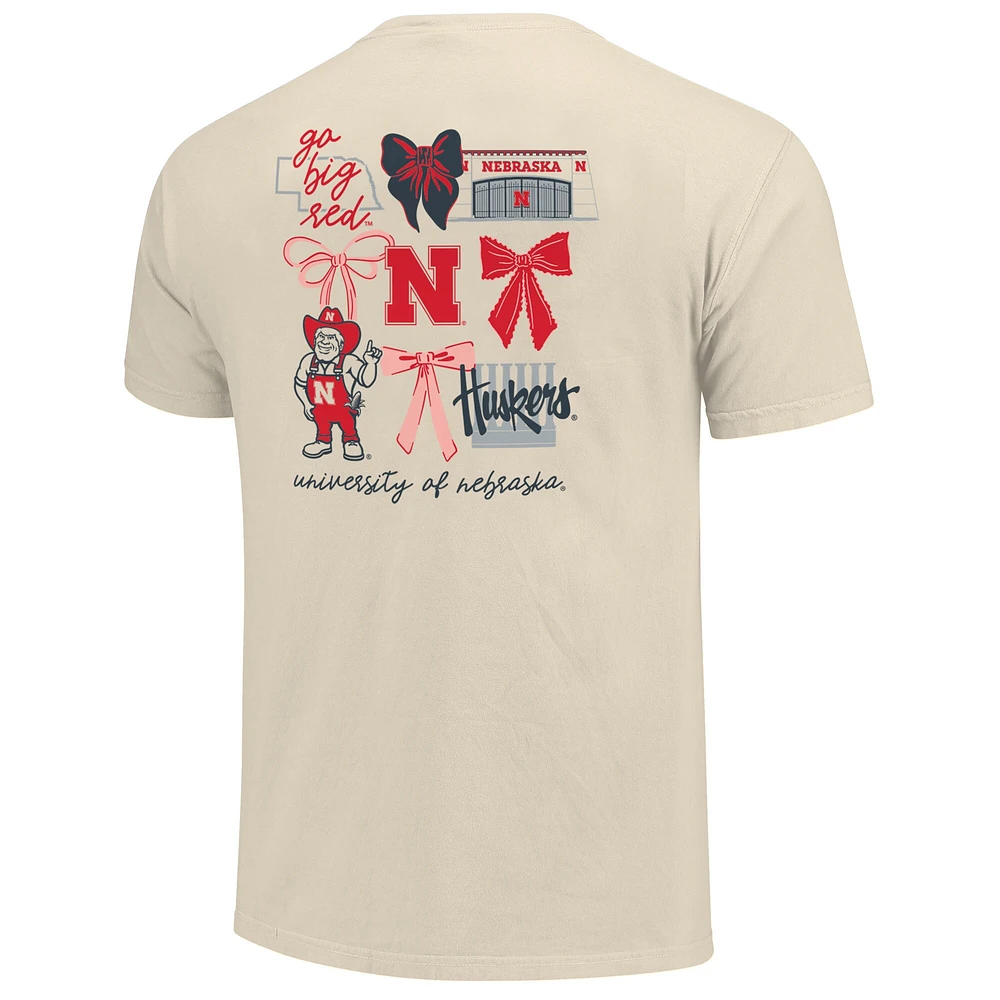 T-shirt confortable pour femme Nebraska Huskers Coquette Crème Couleurs