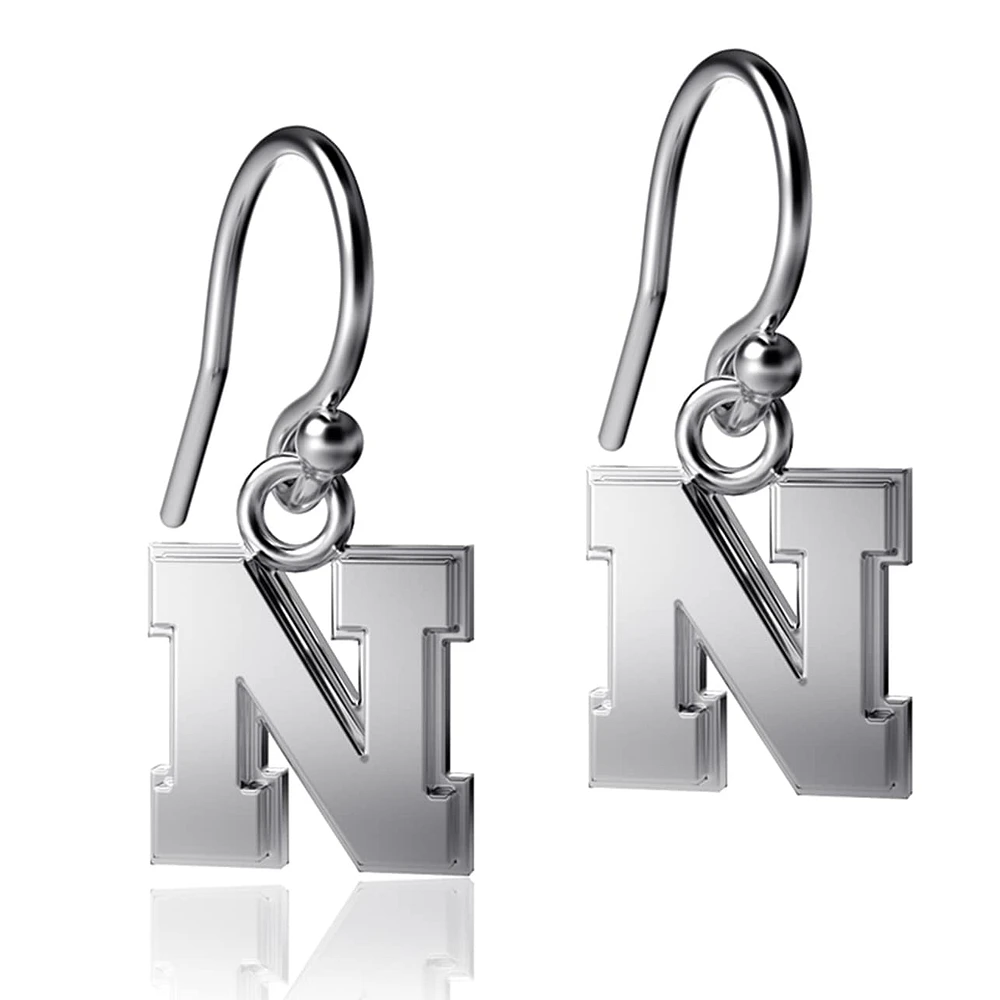 Women's Dayna Designs Nebraska Huskers Silver Dangle Earrings