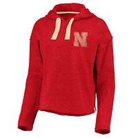 Sweat à capuche court Fanatics Scarlet Nebraska Huskers True Classics pour femmes