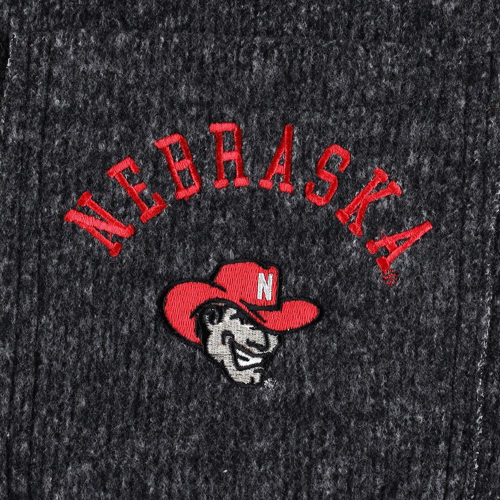 Women's Gameday Couture Black Nebraska Huskers Switch It Up Tri-Blend Button-Up Shacket