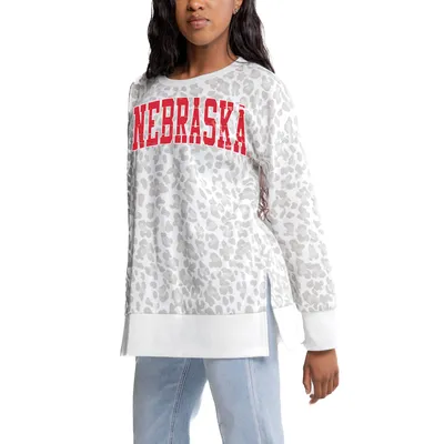 Nebraska Huskers Gameday Couture Women's Side-Slit French Terry Crewneck Sweatshirt - Gray