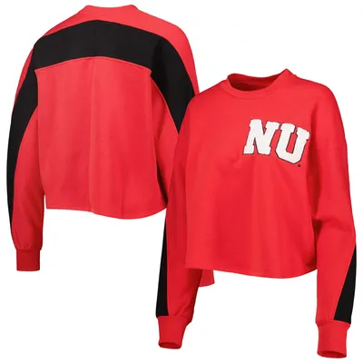 Nebraska Huskers Gameday Couture Women's Back To Reality Colorblock Pullover Sweatshirt - Scarlet