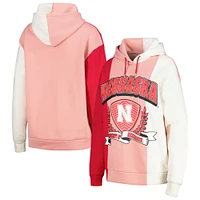 Sweat à capuche color block Gameday Couture Scarlet Nebraska Huskers Hall of Fame pour femme