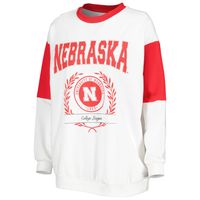 Women's Gameday Couture White Nebraska Huskers It's A Vibe Dolman Pullover Sweatshirt