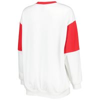 Women's Gameday Couture White Nebraska Huskers It's A Vibe Dolman Pullover Sweatshirt