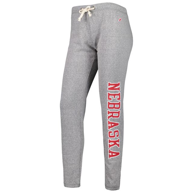 Pantalon de jogging à trois mélanges pour femmes League Collegiate Wear Heather Grey Nebraska Huskers Victory Springs