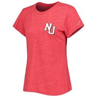 Women's League Collegiate Wear Heather Scarlet Nebraska Huskers Intramural Classic 2-Hit Tri-Blend T-Shirt