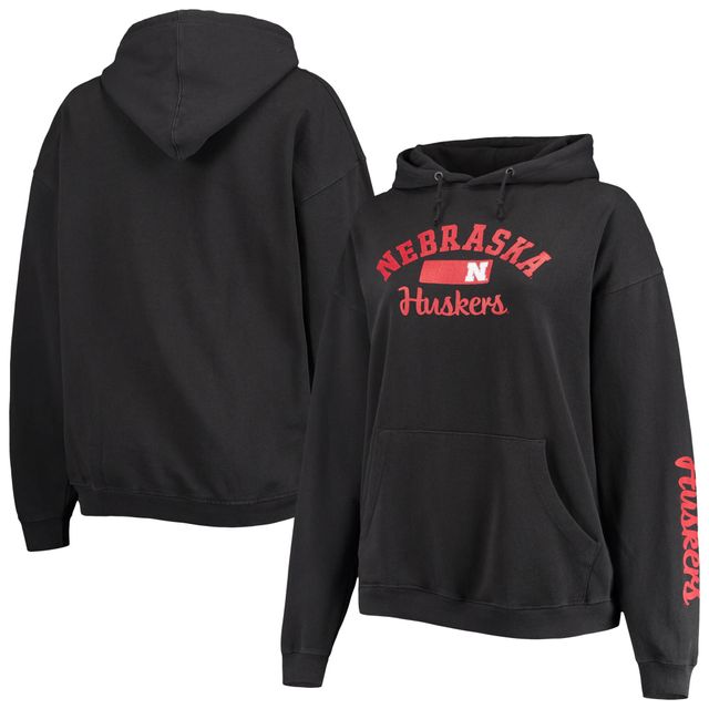 Pressbox Noir Nebraska Huskers Rock n Roll Pull à Capuche Super Oversize