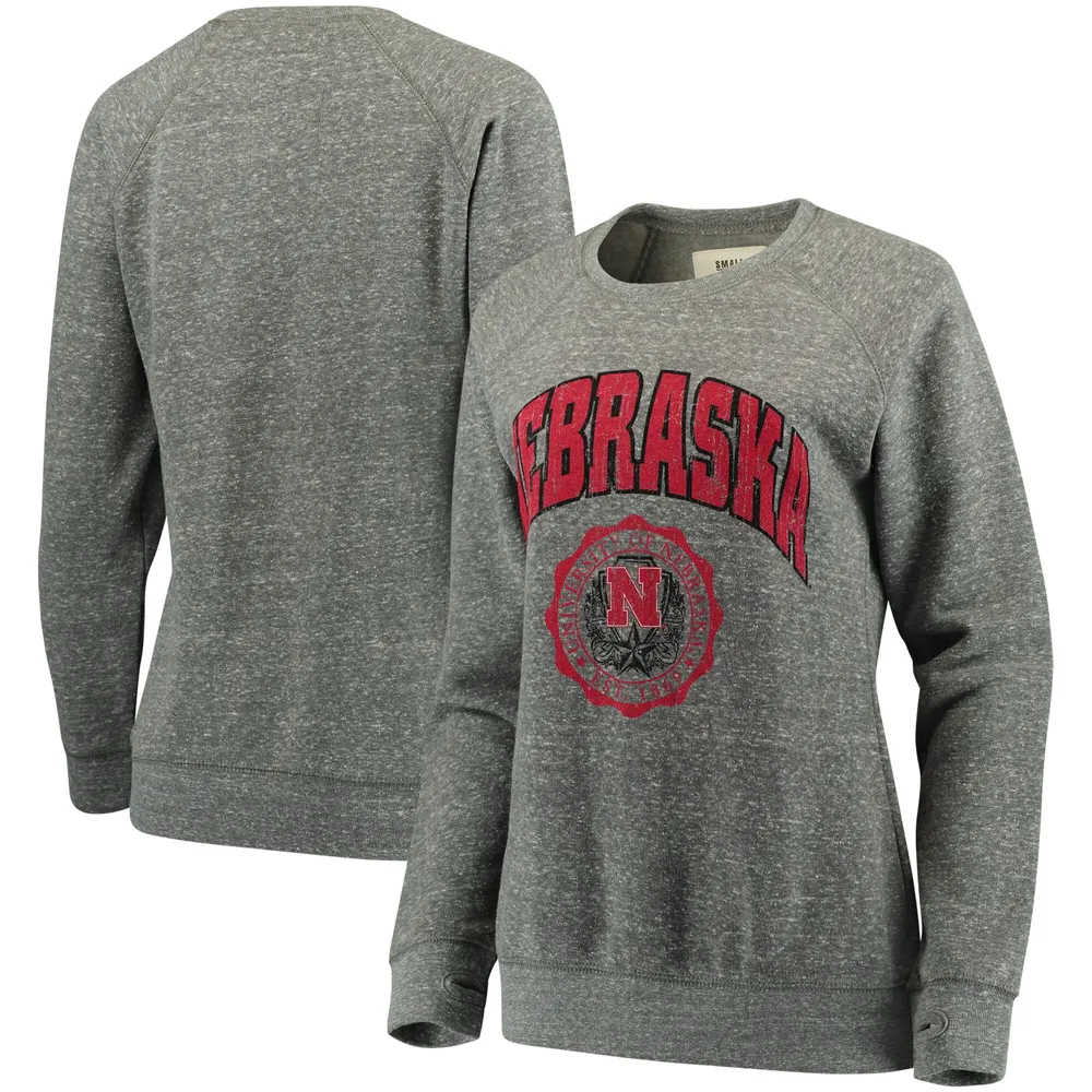 Nebraska Huskers adidas Vintage Team Logo Tri-Blend T-Shirt - Heathered Gray
