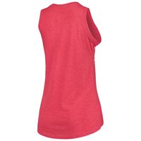 Women's Pressbox Scarlet Nebraska Huskers Ferris Melange V-Neck Tank Top