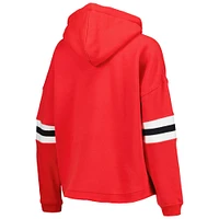 Women's Pressbox Scarlet Nebraska Huskers Super Pennant Pullover Hoodie