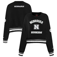 Sweat-shirt court à enfiler Nebraska Huskers Pearl Pro Standard pour femme, noir