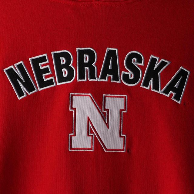 Sweat à capuche Scarlet Nebraska Huskers Arch & Logo 1 pour femme