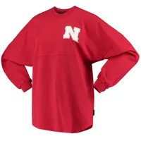 T-shirt en jersey pour femme Scarlet Nebraska Huskers Loud n Proud Spirit