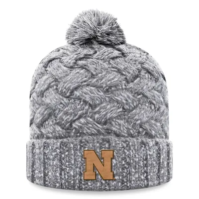 Nebraska Huskers Top of the World Women's Arctic Cuffed Knit Hat with Pom - Heather Gray