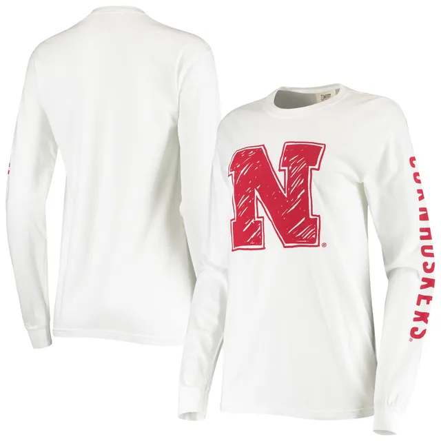 Women's Gray Nebraska Huskers Comfort Colors Mascot Art Oversized Long  Sleeve T-Shirt