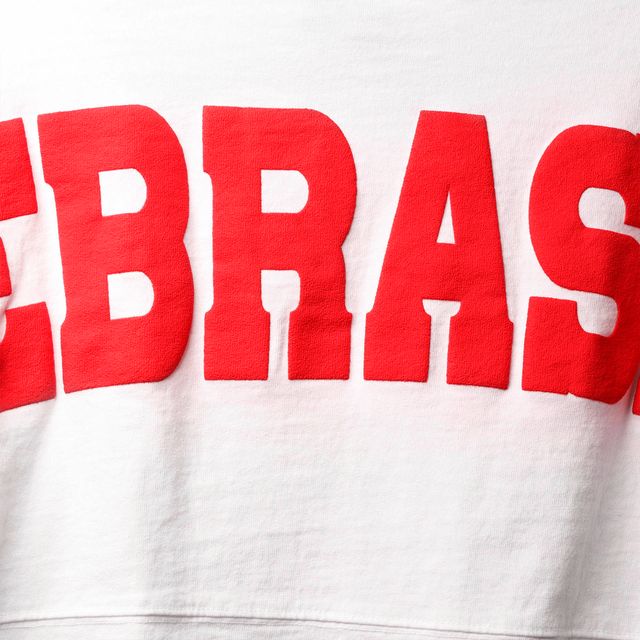 T-shirt à manches longues court blanc Nebraska Huskers Laurels pour femme