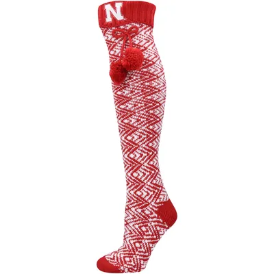 Nebraska Huskers ZooZatz Women's Geometric Thigh High Socks