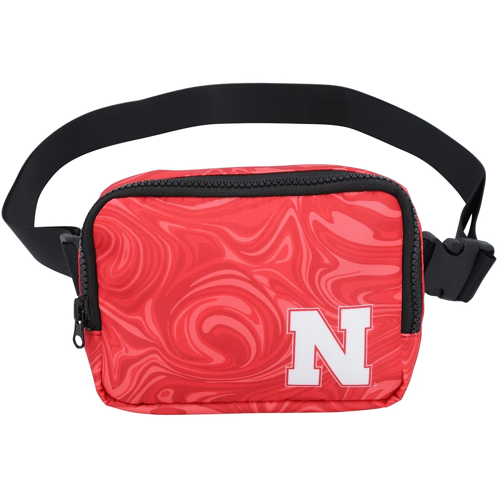 Sac banane réglable ZooZatz Nebraska Huskers avec ceinture tourbillonnante pour femme