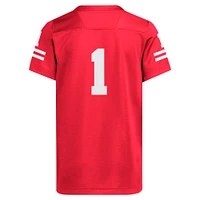 Youth adidas #1 Scarlet Nebraska Huskers Replica Jersey