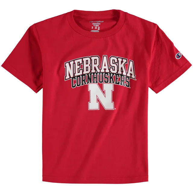 Lids Nebraska Huskers Champion Youth Strong Mascot Team T-Shirt - Scarlet