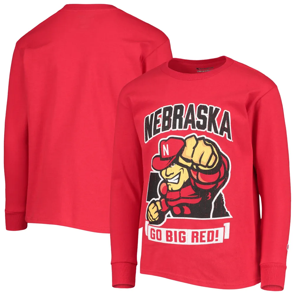 Lids Nebraska Huskers Champion Youth Strong Mascot Team T-Shirt - Scarlet