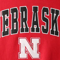 Youth Colosseum Scarlet Nebraska Huskers 2-Hit Team Pullover Hoodie