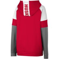 Youth Colosseum Scarlet Nebraska Huskers Colorblocked Pullover Hoodie