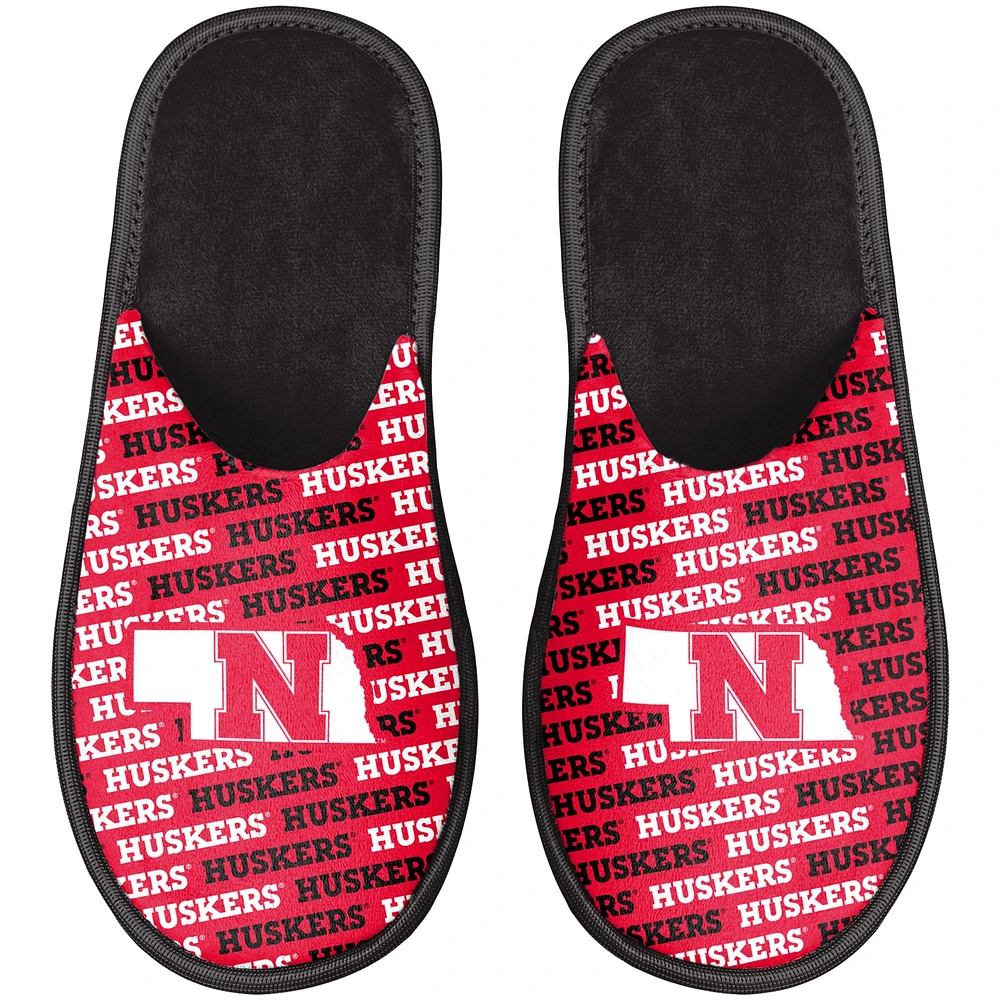 Chaussons d'équipe FOCO Nebraska Huskers pour jeune