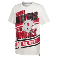 T-shirt surdimensionné blanc Nebraska Huskers Let's Get Loud de Youth Outerstuff