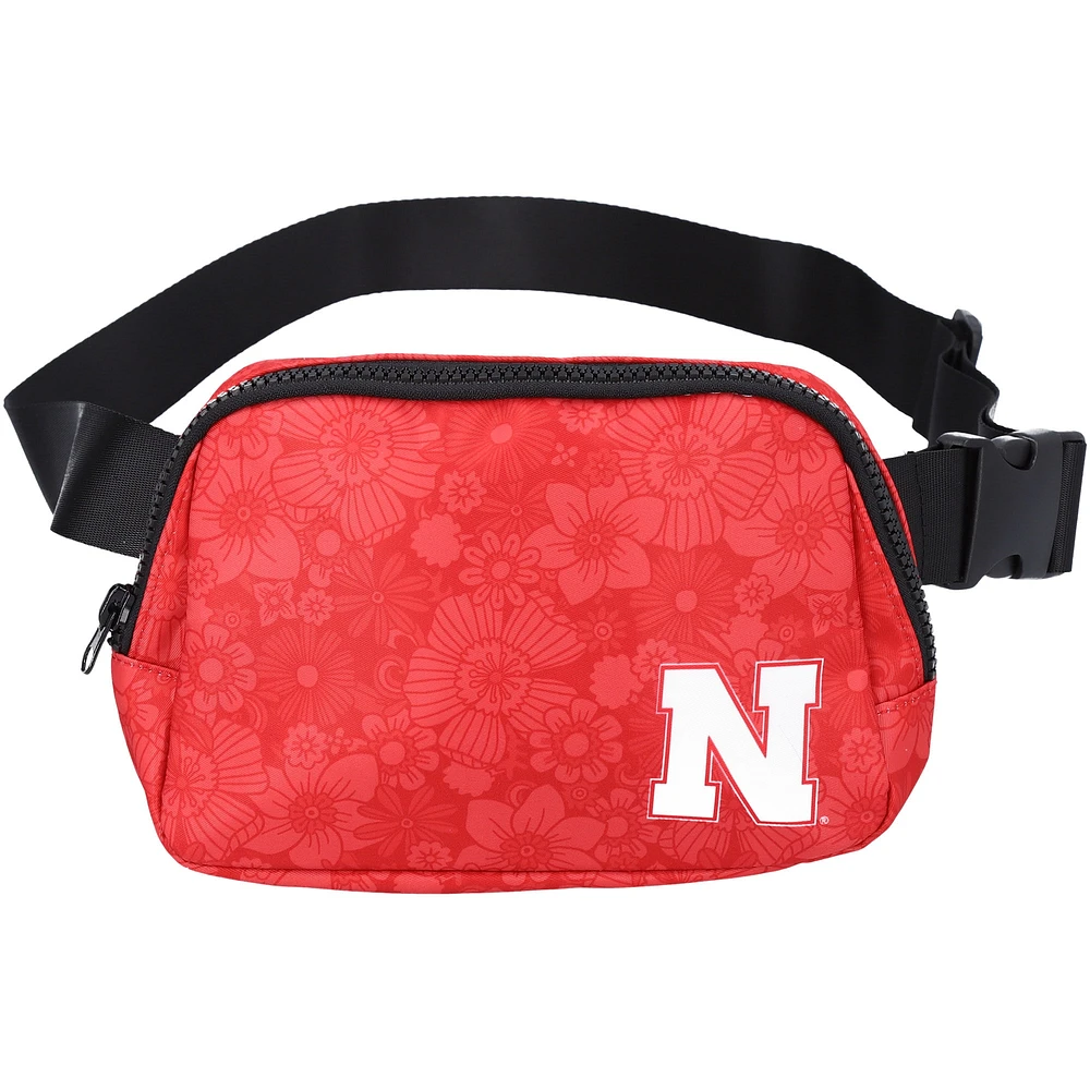 ZooZatz Nebraska Huskers Floral Print Fanny Pack