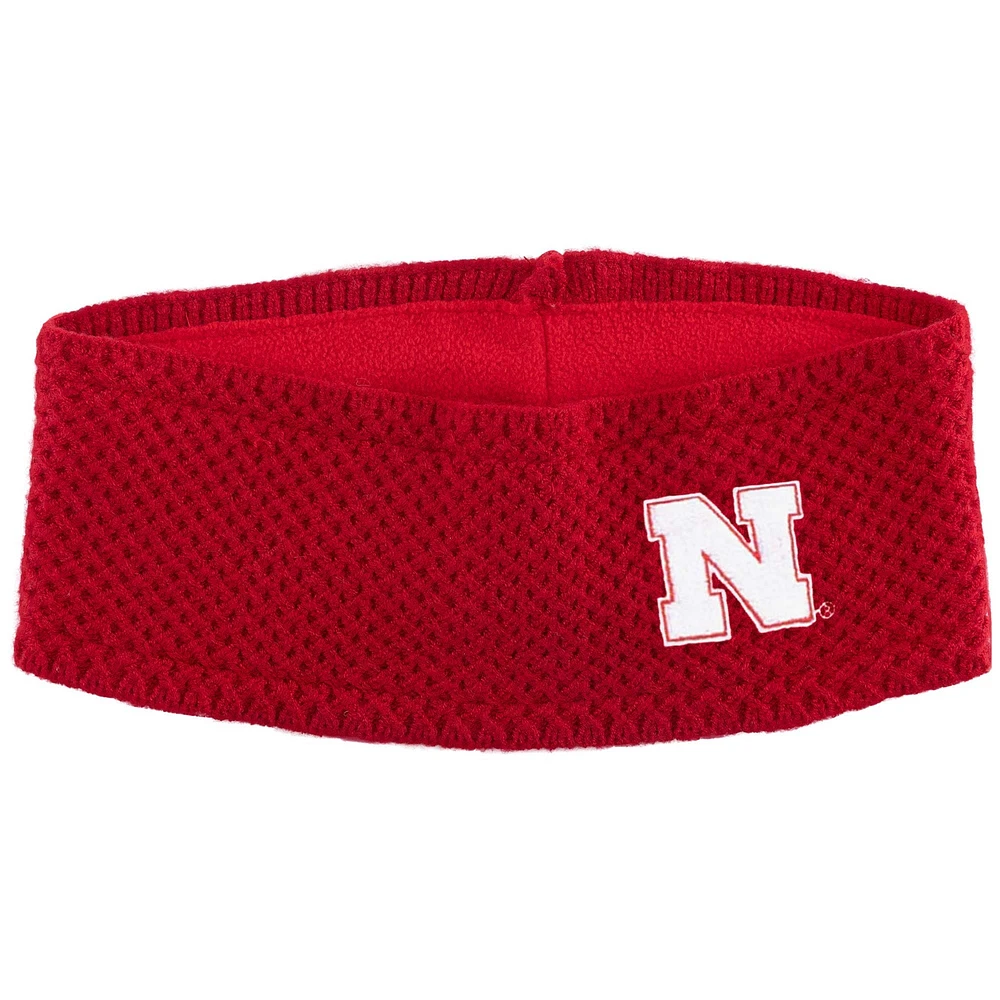 Bandeau tricoté tendance ZooZatz Scarlet Nebraska Huskers