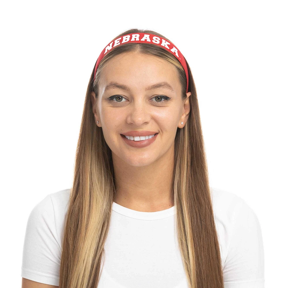 ZooZatz Scarlet Nebraska Huskers Hard Headband