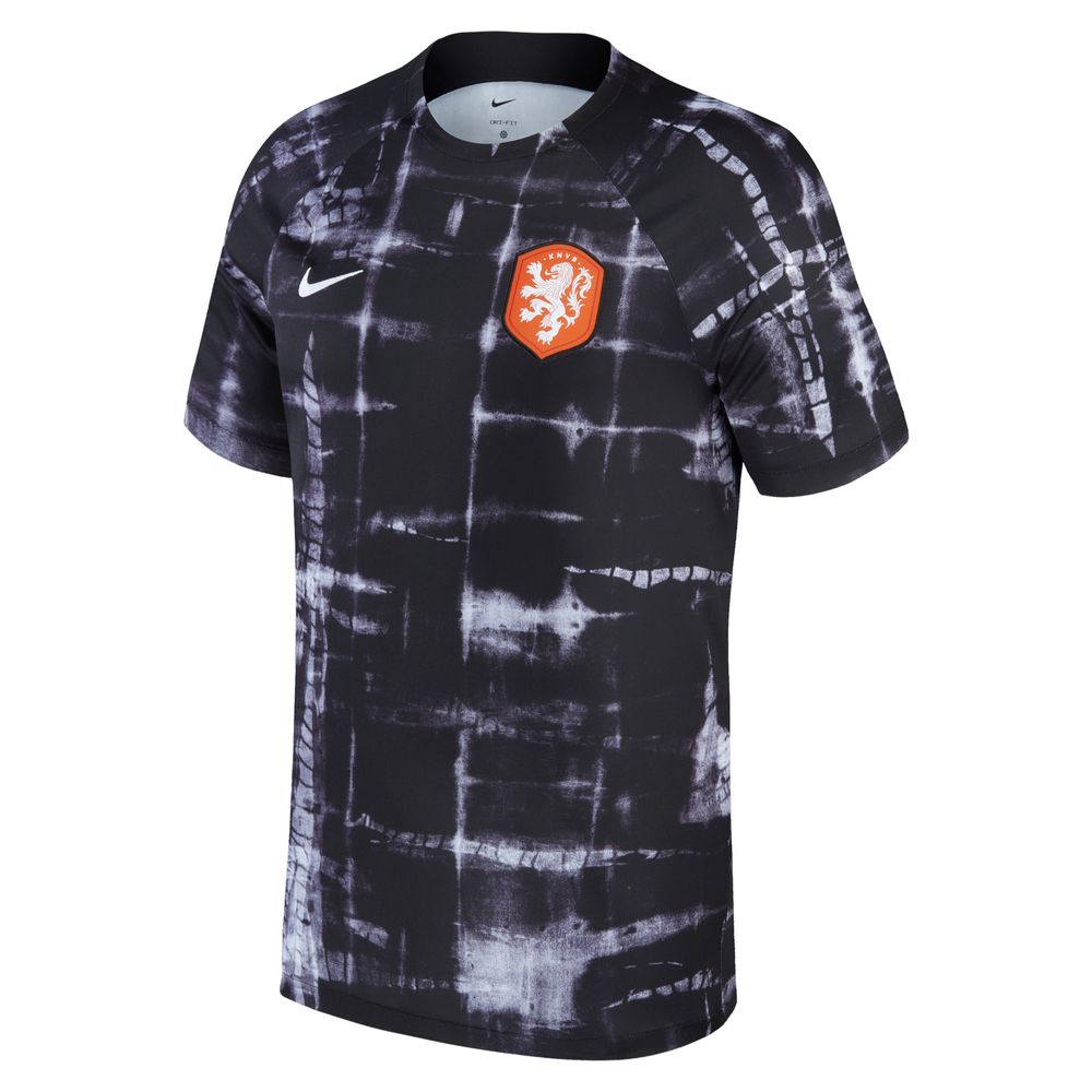 Men's Nike Black Netherlands National Team 2022/23 Pre-Match Top