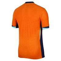 Men's Nike  Orange Netherlands National Team 2024 Home Authentic Blank Jersey