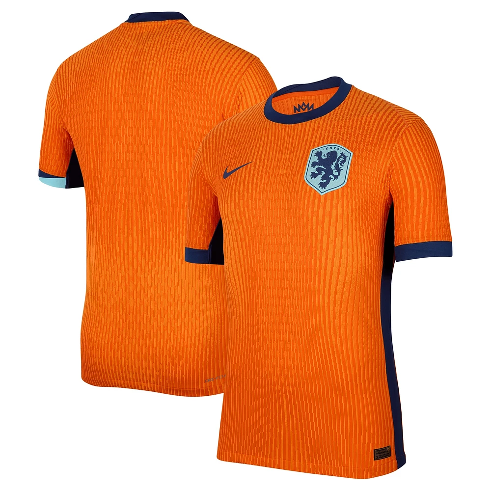 Men's Nike  Orange Netherlands National Team 2024 Home Authentic Blank Jersey