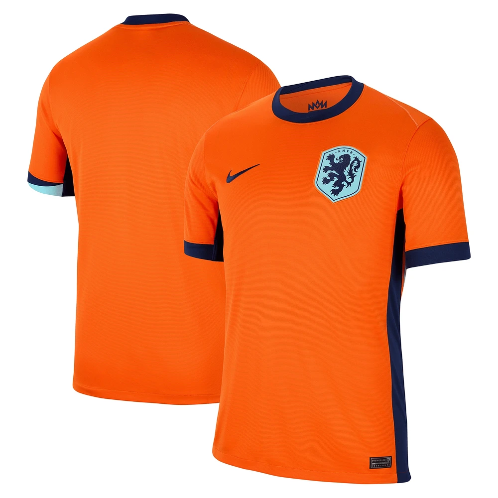 Maillot vierge Nike orange pour homme de l'équipe nationale des Pays-Bas 2024 domicile