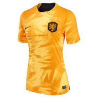 Women's Nike Orange Netherlands National Team 2022/23 Home Breathe Stadium Replica Blank Jersey