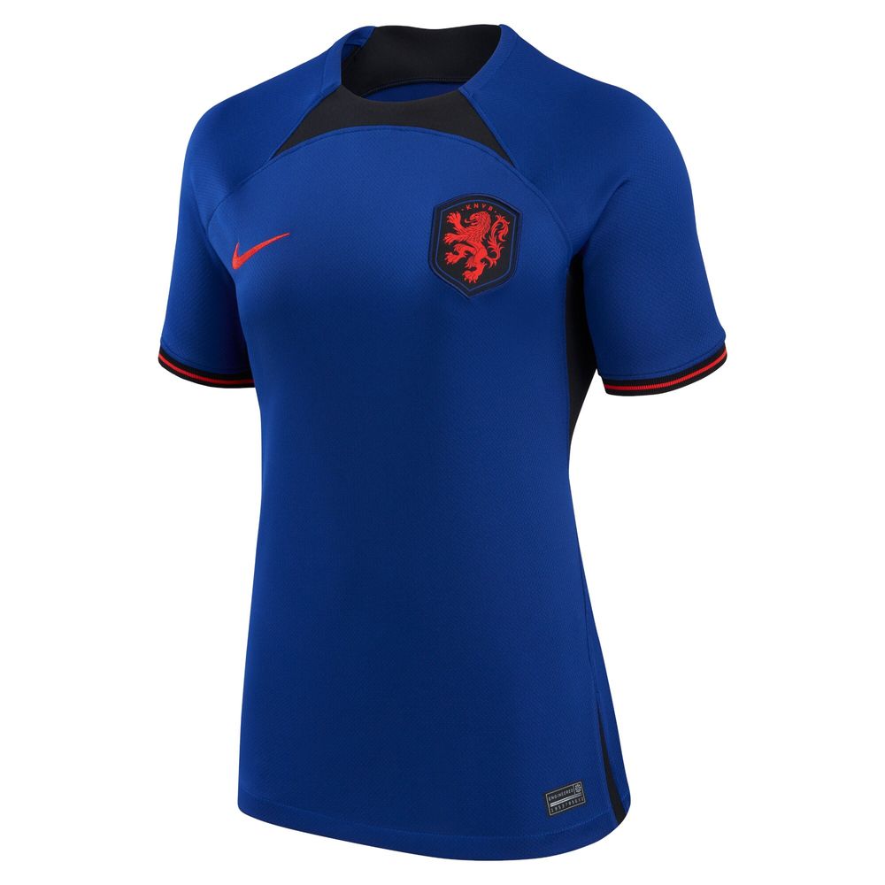 Women's Nike Royal Netherlands National Team 2022/23 Away Breathe Stadium Replica Blank Jersey