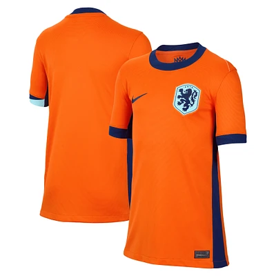 Maillot vierge Nike orange pour jeune de l'équipe nationale des Pays-Bas 2024, réplique à domicile