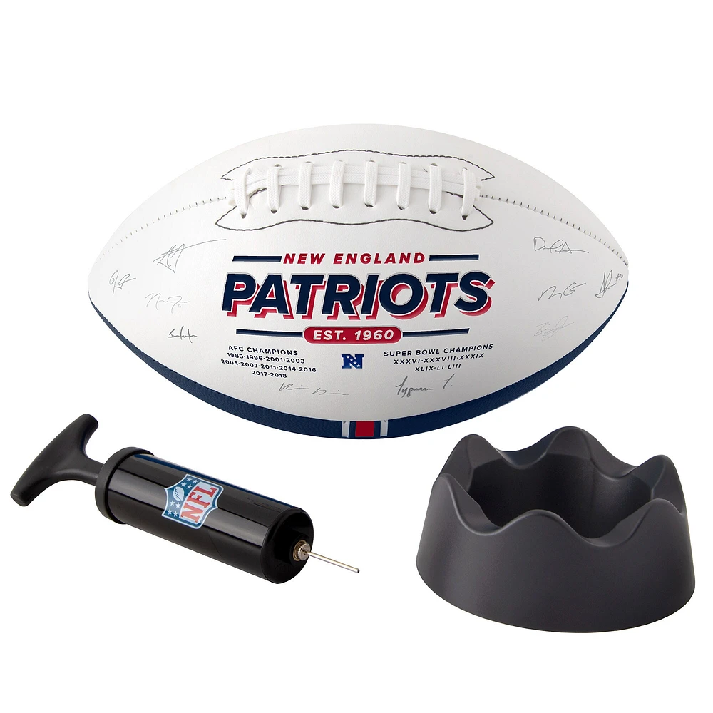 Ballon de football à signature autographe des Patriots de la Nouvelle-Angleterre