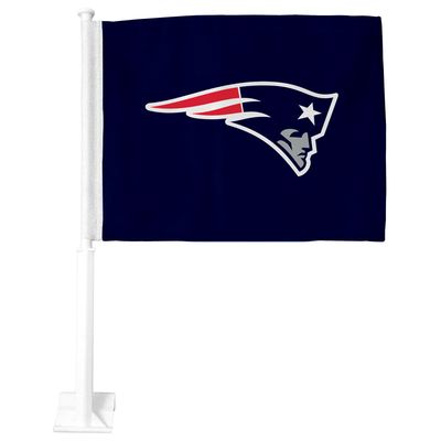 Blue New England Patriots Premium Double-Sided Car Flag