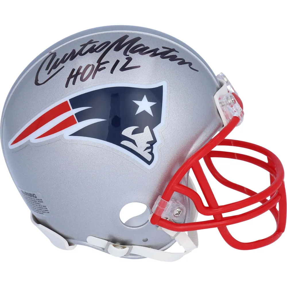 Lids Curtis Martin New England Patriots Fanatics Authentic Autographed  Riddell Mini Helmet with 'HOF 12' Inscription