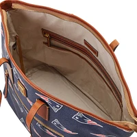 Dooney & Bourke New England Patriots Sporty Monogram Grand sac fourre-tout zippé