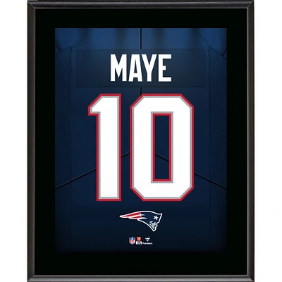 Drake Maye New England Patriots 10.5" x 13" Jersey Number Sublimated Player Plaque