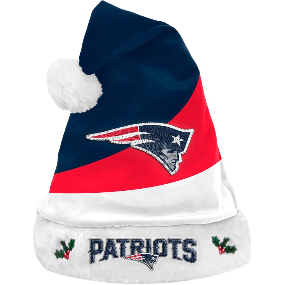 FOCO New England Patriots Logo Colorblock Santa Hat