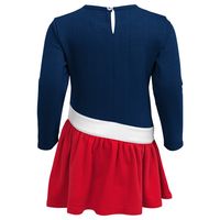 Girls Infant Navy/Red New England Patriots Heart to Jersey Tri-Blend Dress