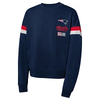 Girls Navy New England Patriots Eternal Love Pullover Sweatshirt